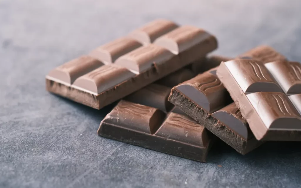 Histoire chocolat : carrés de chocolat