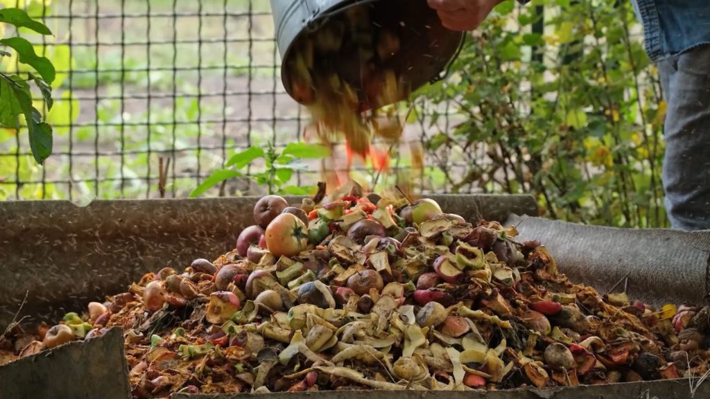 Pile de déchets alimentaires empilés avant la transformation en séchât parle le déshydrateur thermique G3 Concepts